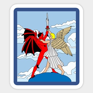 Fight Angel Devil Good Against Evil Sticker